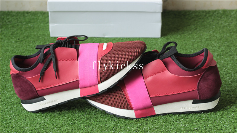 Balenciaga Race Runner Trainers Red Pink